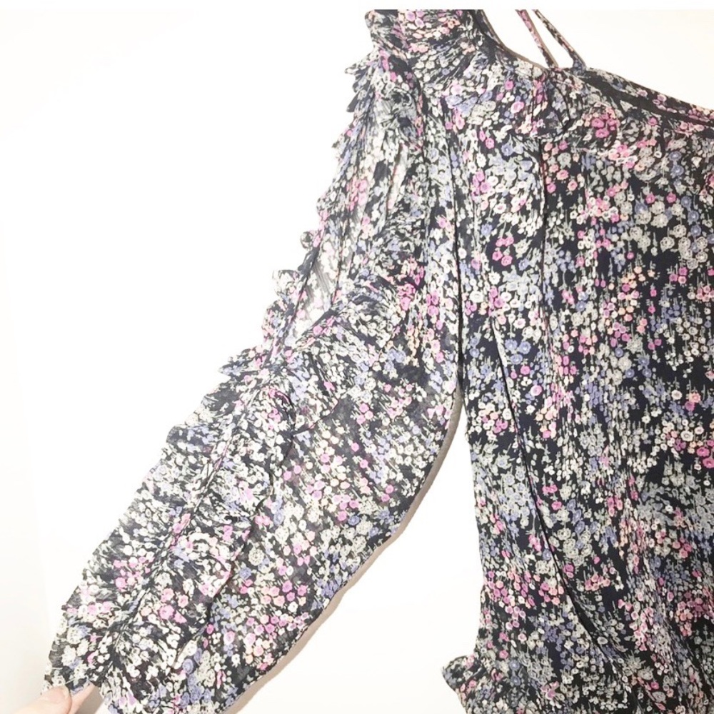 SugarLips Anastasia Floral Ruffle Top- XS NWOT - Picture 4 of 7